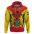 Ghana Football Zip Hoodie I Love Black Stars - Wonder Print Shop