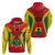 Ghana Football Zip Hoodie I Love Black Stars - Wonder Print Shop