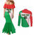 Burkina Faso Football Couples Matching Mermaid Dress and Long Sleeve Button Shirt Go Les Etalons