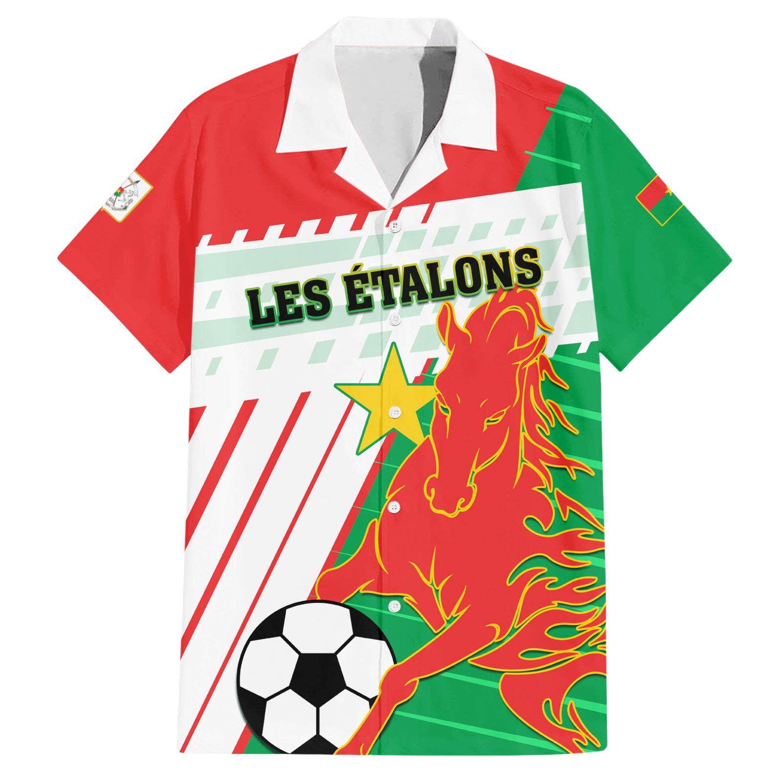 Burkina Faso Football Hawaiian Shirt Go Les Etalons - Wonder Print Shop