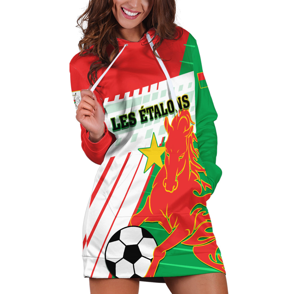 Burkina Faso Football Hoodie Dress Go Les Etalons - Wonder Print Shop