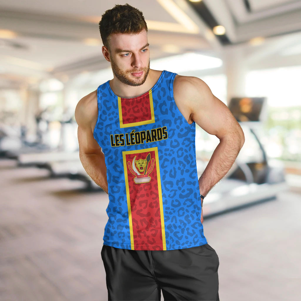 DR Congo Football Men Tank Top Go Les Leopards - Wonder Print Shop