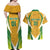 South Africa Soccer Couples Matching Off Shoulder Maxi Dress and Hawaiian Shirt Come On Bafana Bafana - Wonder Print Shop