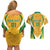 South Africa Soccer Couples Matching Off Shoulder Short Dress and Hawaiian Shirt Come On Bafana Bafana - Wonder Print Shop