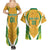 South Africa Soccer Couples Matching Summer Maxi Dress and Hawaiian Shirt Come On Bafana Bafana - Wonder Print Shop