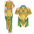 South Africa Soccer Couples Matching Tank Maxi Dress and Hawaiian Shirt Come On Bafana Bafana - Wonder Print Shop