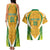 South Africa Soccer Couples Matching Tank Maxi Dress and Hawaiian Shirt Come On Bafana Bafana - Wonder Print Shop