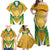 South Africa Soccer Family Matching Off Shoulder Maxi Dress and Hawaiian Shirt Come On Bafana Bafana - Wonder Print Shop