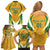 South Africa Soccer Family Matching Off Shoulder Short Dress and Hawaiian Shirt Come On Bafana Bafana - Wonder Print Shop