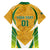 South Africa Soccer Family Matching Off Shoulder Short Dress and Hawaiian Shirt Come On Bafana Bafana - Wonder Print Shop