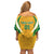 South Africa Soccer Family Matching Off Shoulder Short Dress and Hawaiian Shirt Come On Bafana Bafana - Wonder Print Shop