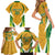 South Africa Soccer Family Matching Short Sleeve Bodycon Dress and Hawaiian Shirt Come On Bafana Bafana - Wonder Print Shop