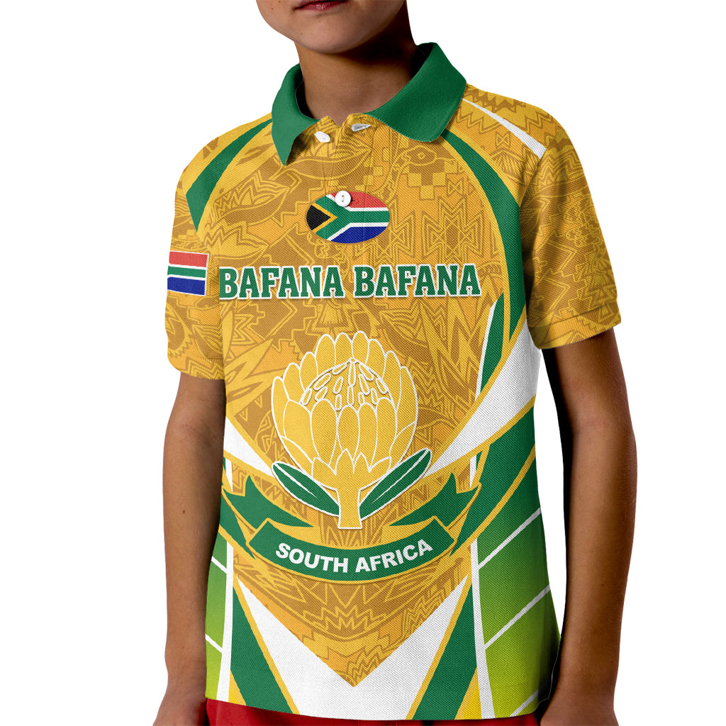 South Africa Soccer Kid Polo Shirt Come On Bafana Bafana - Wonder Print Shop