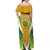 South Africa Soccer Off Shoulder Maxi Dress Come On Bafana Bafana - Wonder Print Shop