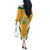 South Africa Soccer Off The Shoulder Long Sleeve Dress Come On Bafana Bafana - Wonder Print Shop