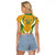 South Africa Soccer Raglan Cropped T Shirt Come On Bafana Bafana - Wonder Print Shop