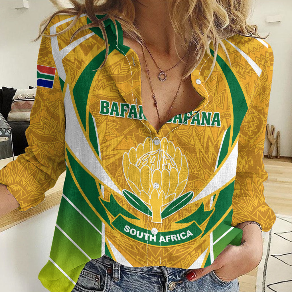 South Africa Soccer Women Casual Shirt Come On Bafana Bafana