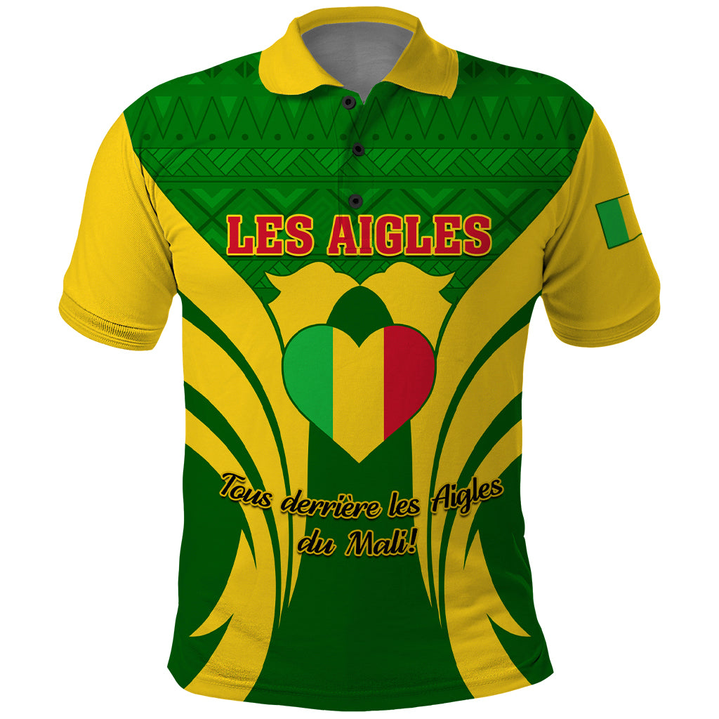 Mali Football Polo Shirt Tous Derriere Les Aigles Du Mali