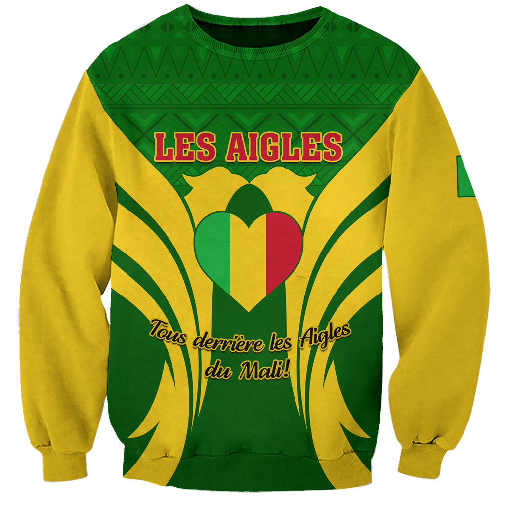 Mali Football Sweatshirt Tous Derriere Les Aigles Du Mali - Wonder Print Shop