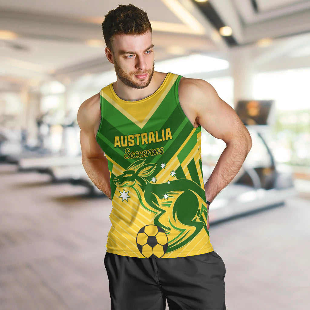 Australia Soccer Men Tank Top Go Socceroos - Wonder Print Shop