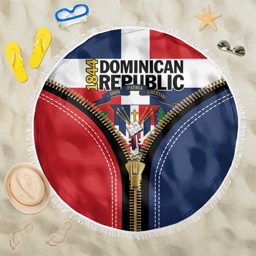 Dominican Republic 1844 Beach Blanket Coat Of Arms Zipper Stylized