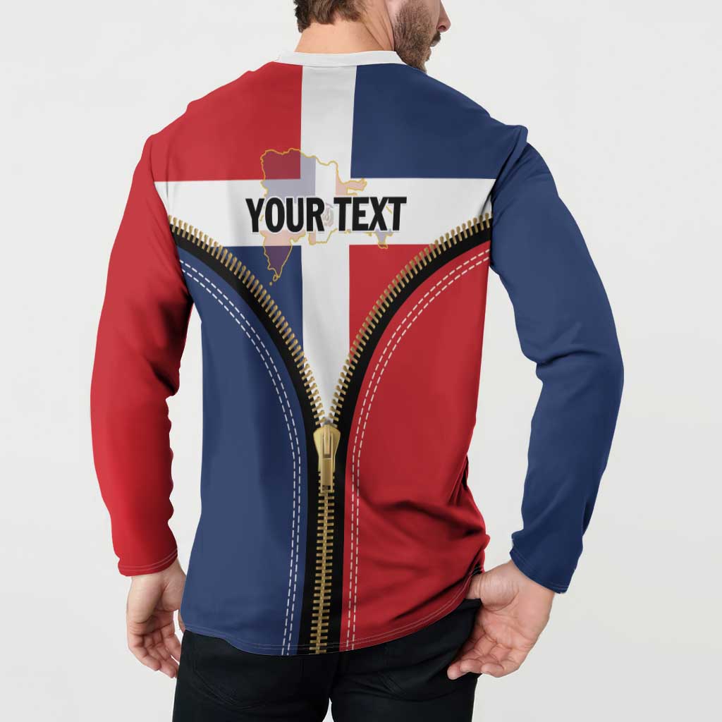 Zip-up sweatshirt back with cross flag graphic and 'YOUR TEXT' on white panel