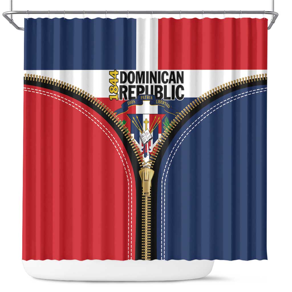 Dominican Republic 1844 Shower Curtain Coat Of Arms Zipper Stylized