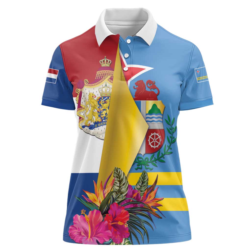 Aruba-Netherlands Women Polo Shirt Tropical Unique Style