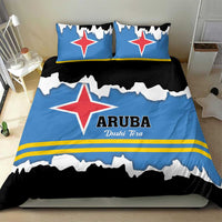 Aruba Dushi Tera Bedding Set Coat Of Arms Torn Paper Stylized