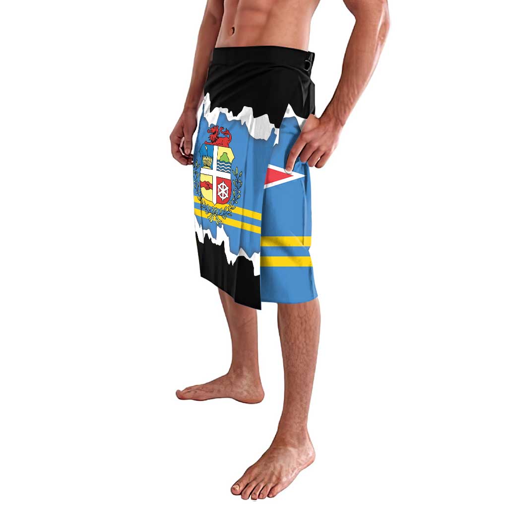 Aruba Dushi Tera Lavalava Coat Of Arms Torn Paper Stylized
