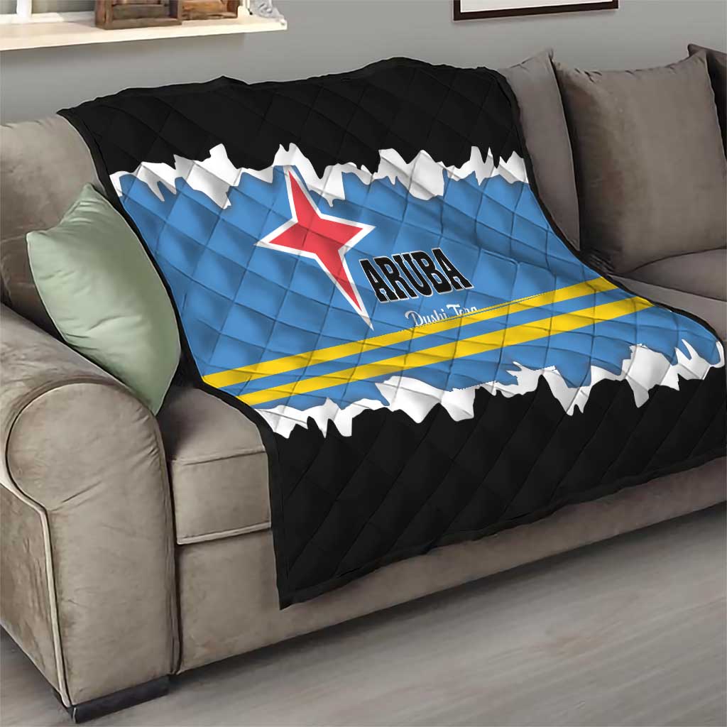 Aruba Dushi Tera Quilt Coat Of Arms Torn Paper Stylized