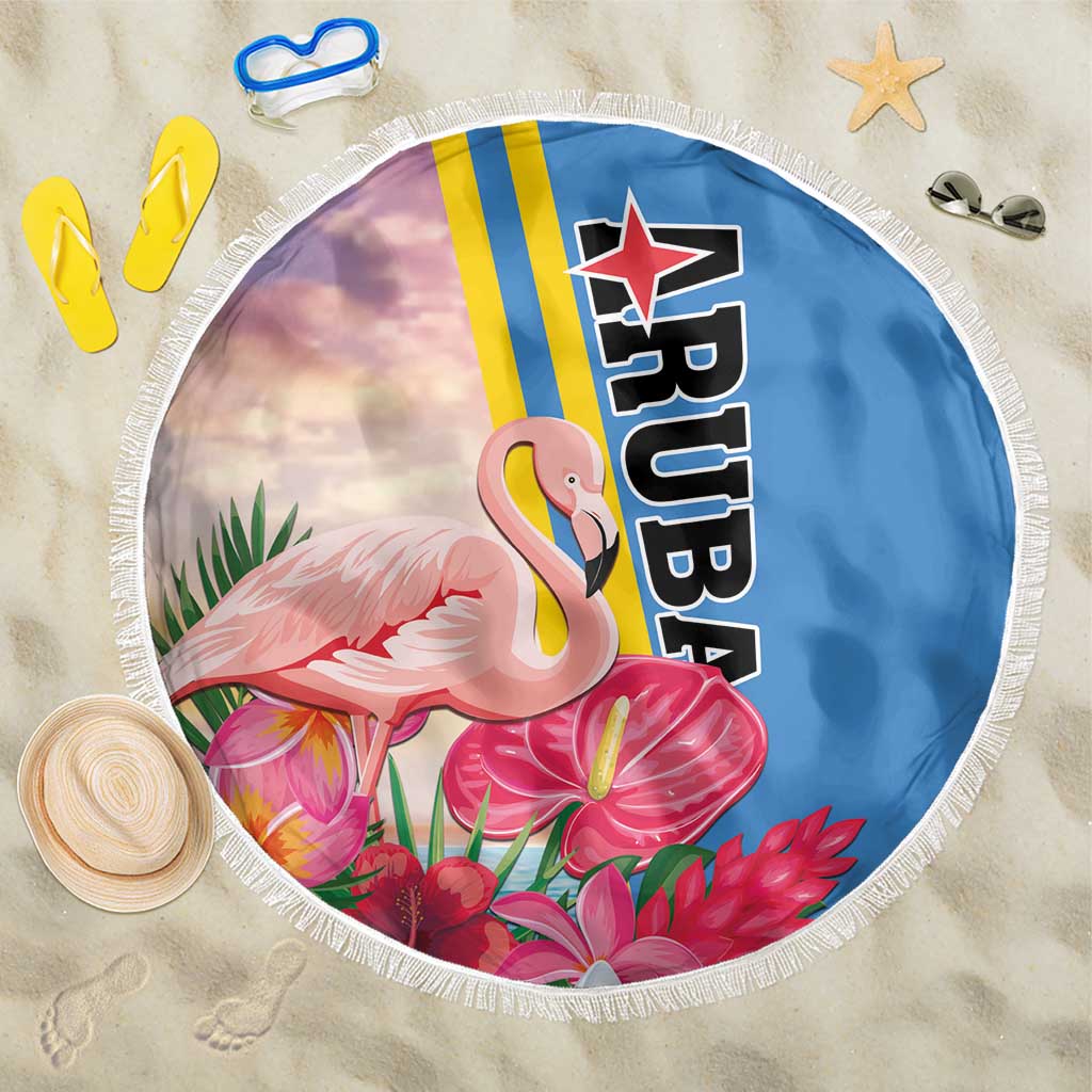 Aruba Flamingo Beach Blanket Tropical Sunset Vibes