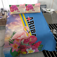 Aruba Flamingo Bedding Set Tropical Sunset Vibes