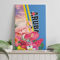 Aruba Flamingo Canvas Wall Art Tropical Sunset Vibes