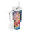 Personalised Aruba Flamingo Tumbler With Handle Tropical Sunset Vibes