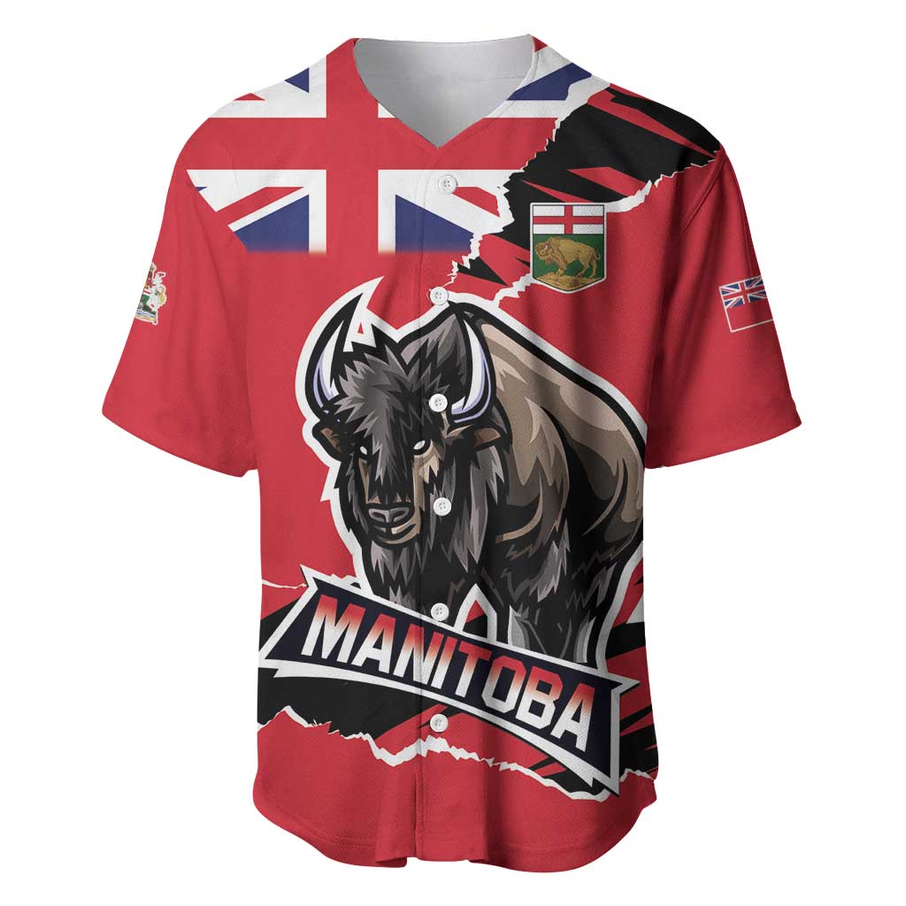 Personalized Canada Manitoba Province Bison Baseball Jersey Gloriosus et Liber