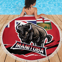 Canada Manitoba Province Bison Beach Blanket Gloriosus et Liber