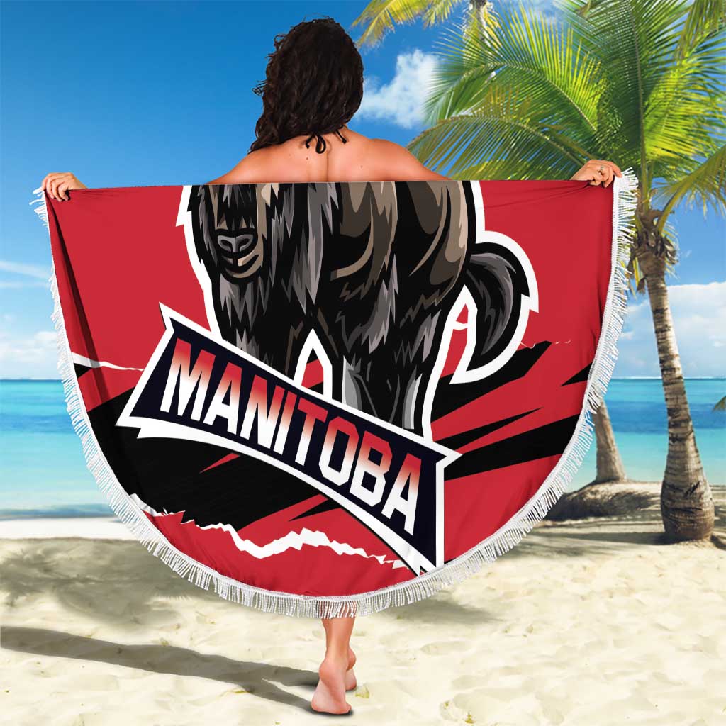 Canada Manitoba Province Bison Beach Blanket Gloriosus et Liber