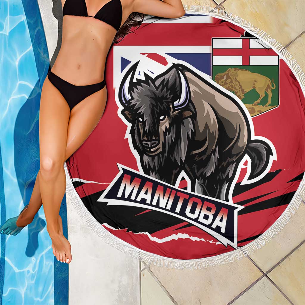 Canada Manitoba Province Bison Beach Blanket Gloriosus et Liber