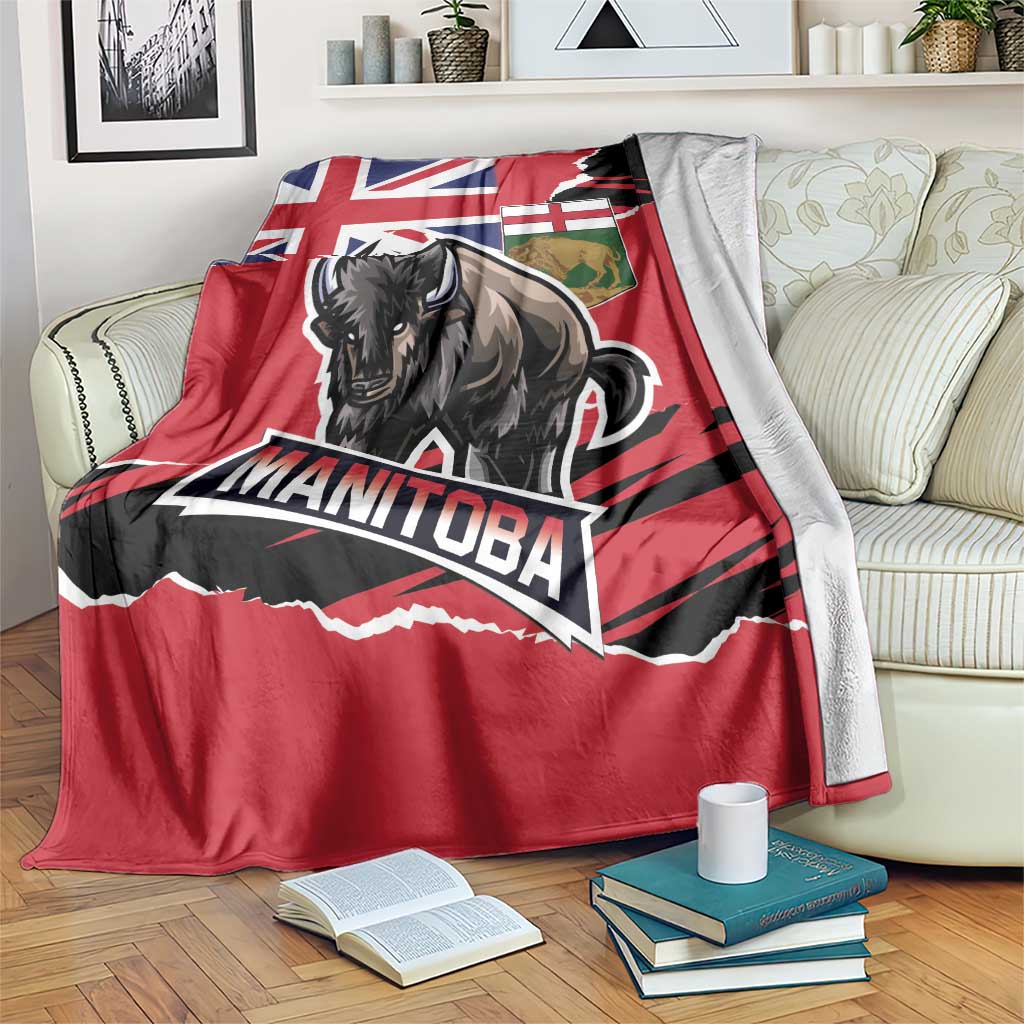 Canada Manitoba Province Bison Blanket Gloriosus et Liber