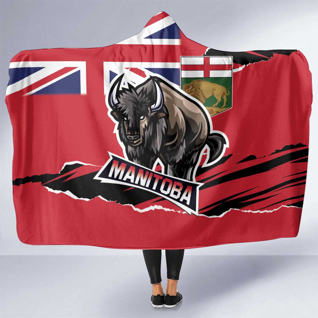 Canada Manitoba Province Bison Hooded Blanket Gloriosus et Liber