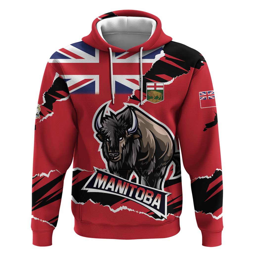 Personalized Canada Manitoba Province Bison Hoodie Gloriosus et Liber