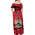 Personalized Canada Manitoba Province Bison Off Shoulder Maxi Dress Gloriosus et Liber