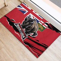 Canada Manitoba Province Bison Rubber Doormat Gloriosus et Liber