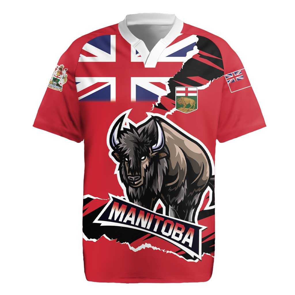 Personalized Canada Manitoba Province Bison Rugby Jersey Gloriosus et Liber