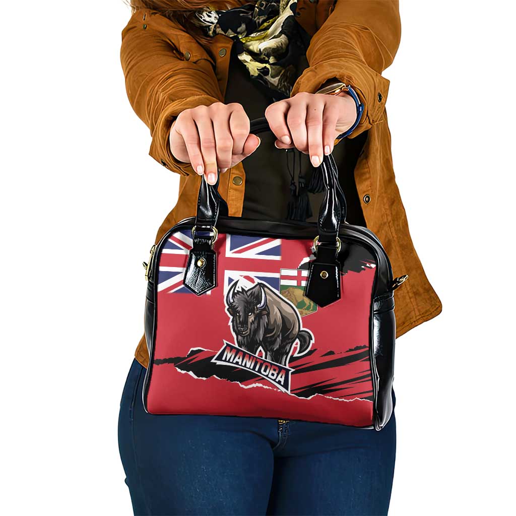 Canada Manitoba Province Bison Shoulder Handbag Gloriosus et Liber