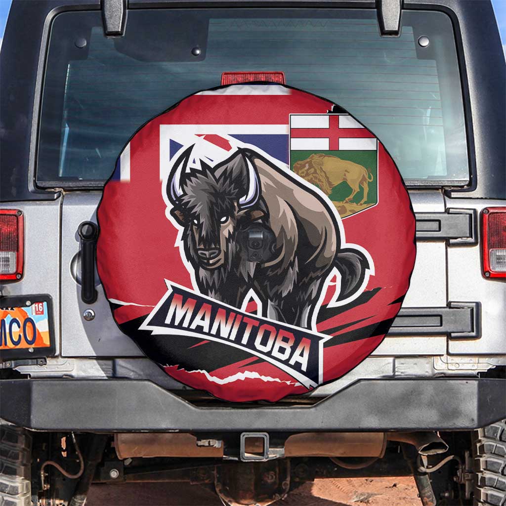 Canada Manitoba Province Bison Spare Tire Cover Gloriosus et Liber