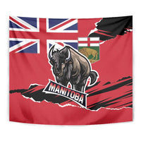Canada Manitoba Province Bison Tapestry Gloriosus et Liber