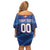 Custom Dominican Republic Basketball Off Shoulder Short Dress Enjoy The Game