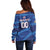 Custom Dominican Republic Basketball Off Shoulder Sweater Enjoy The Game